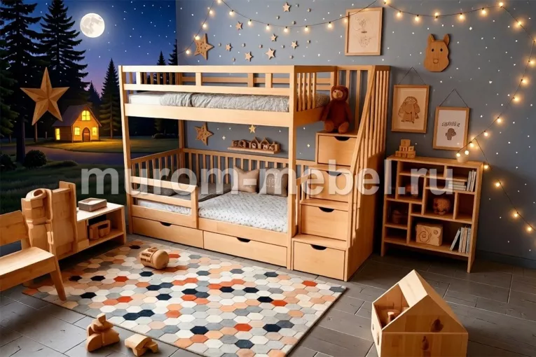 Фото Кровать Волшебный остров от производителя 'Муром-Мебель'