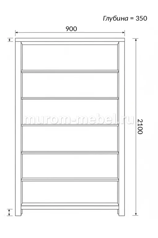 Фото Шкаф книжный Рейне от производителя 'Муром-Мебель'