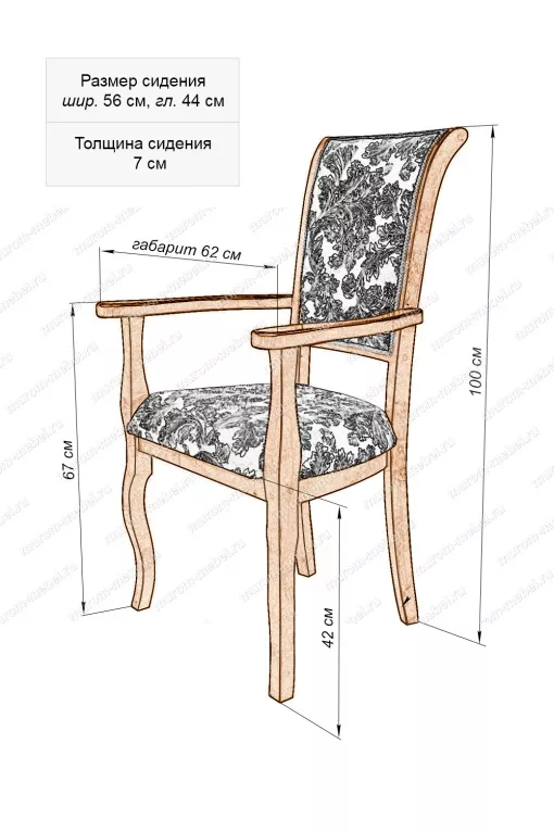 Фото Кресло Легранж (белая эмаль, береза) от производителя 'Муром-Мебель'