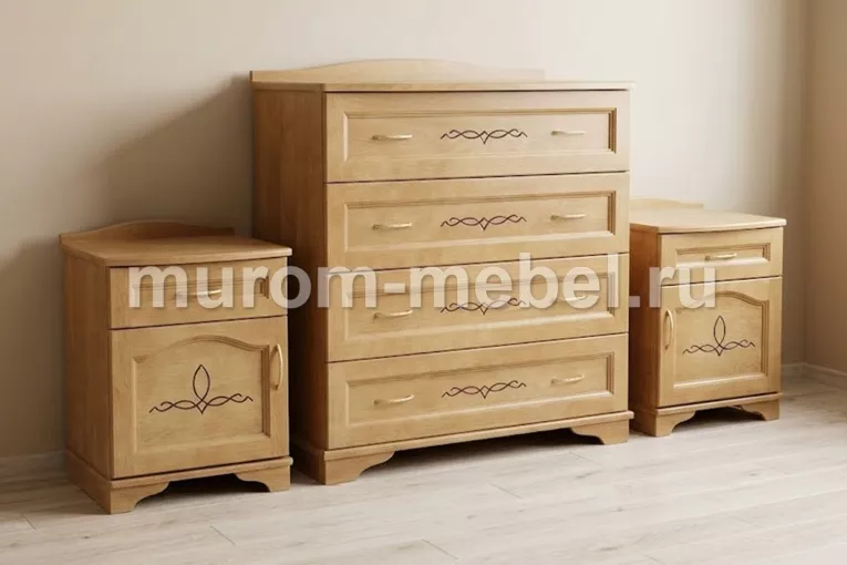 Фото Комод, 2 тумбочки Соната от производителя 'Муром-Мебель'