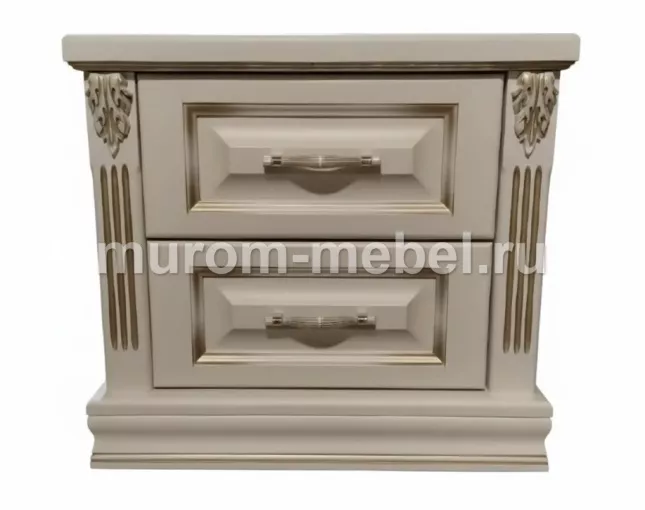 Фото Тумба «Оливия» массив сосны, 500х540х350, цвет: Шампань с золотой патиной от производителя 'Муром-Мебель'