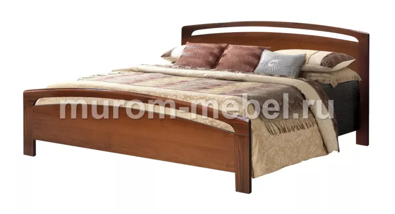 Фото Кровать Бали массив сосны, 160х200, цвет - Коричневый 3 матовый от производителя 'Муром-Мебель'