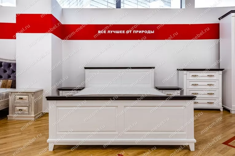 Фото Комод Прованс Браун (белая эмаль + Венге 3) от производителя 'Муром-Мебель'