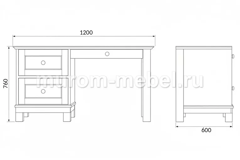 Фото Стол письменный Тордис от производителя 'Муром-Мебель'
