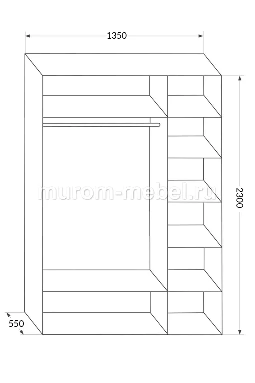 Фото Шкаф Рейне от производителя 'Муром-Мебель'