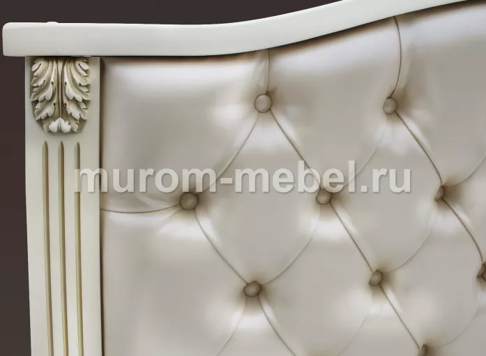 Фото Кровать Кливия с мягкой спинкой из дуба от производителя 'Муром-Мебель'
