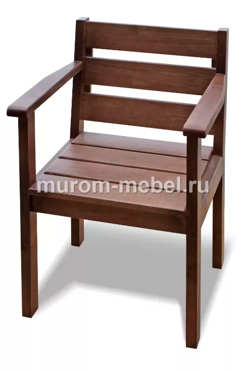 Фото Кресло «Дачник» массив сосны, цвет - Красно-коричневый 2 - 2шт. от производителя 'Муром-Мебель'