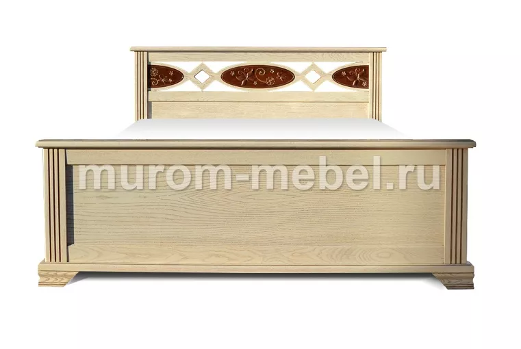 Фото Кровать Лирона (сосна, резьба береза) от производителя 'Муром-Мебель'