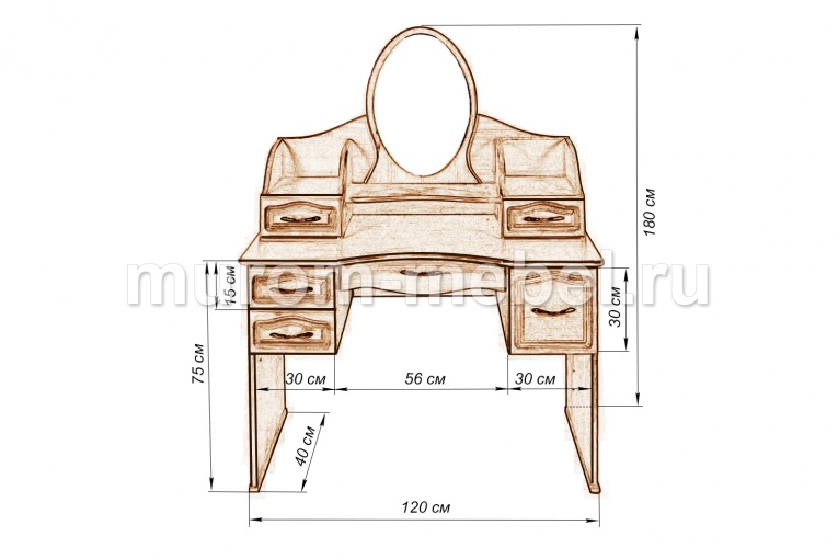 Фото Дамский столик от производителя 'Муром-Мебель'